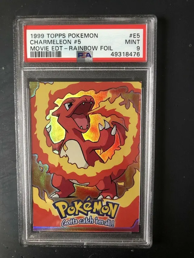 Charmeleon [Rainbow Foil] - Pokemon 1999 Topps Movie Evolution #E5