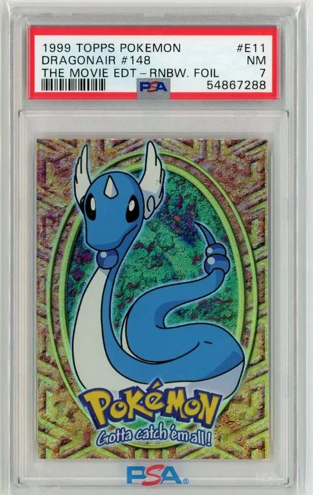 Dragonair [Rainbow Foil] - Pokemon 1999 Topps Movie Evolution #E11