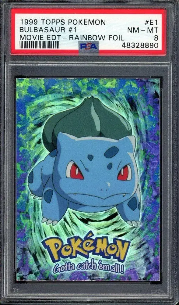 Bulbasaur [Rainbow Foil] - Pokemon 1999 Topps Movie Evolution #E1
