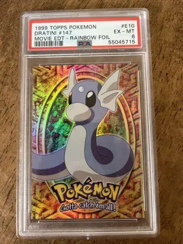 Dratini [Rainbow Foil] - Pokemon 1999 Topps Movie Evolution #E10