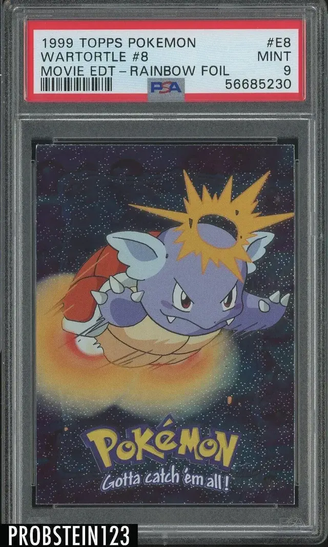 Wartortle [Rainbow Foil] - Pokemon 1999 Topps Movie Evolution #E8
