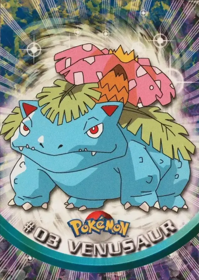 Venusaur - Pokemon 1999 Topps TV #3