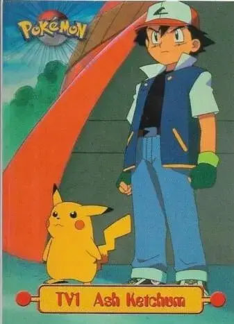 Ash Ketchum - Pokemon 1999 Topps TV #TV1