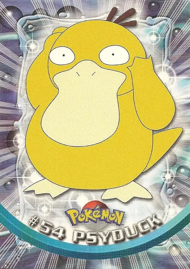 Psyduck - Pokemon 1999 Topps TV #54