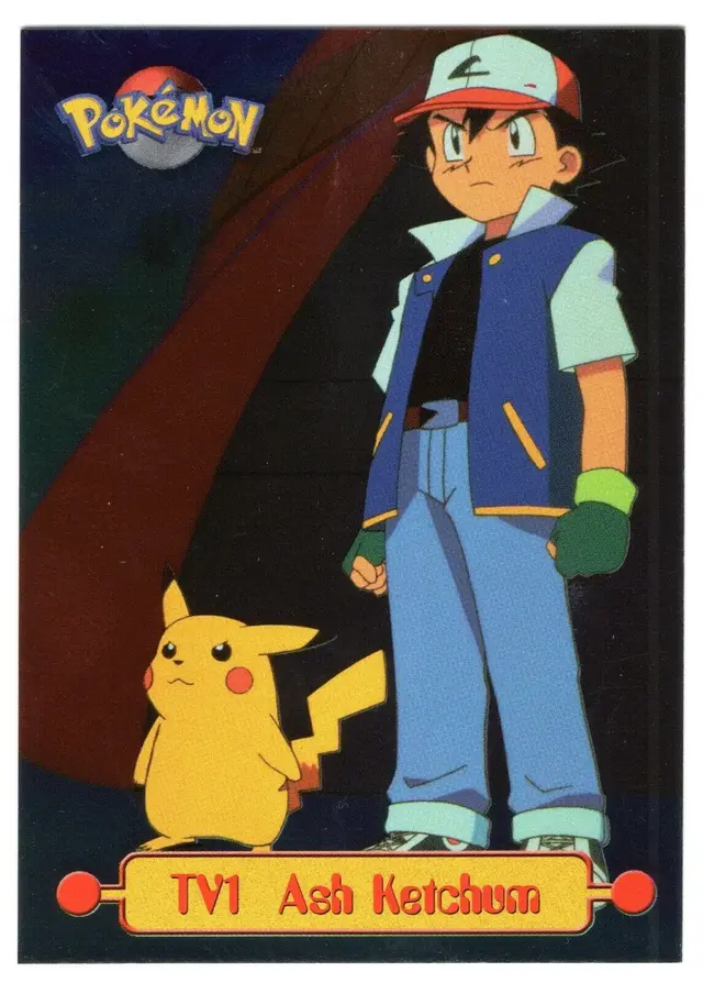Ash Ketchum [Foil] - Pokemon 1999 Topps TV #TV1