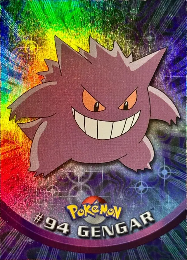 Gengar [Rainbow Foil] - Pokemon 2000 Topps TV #94