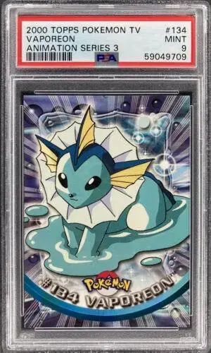 Vaporeon - Pokemon 2000 Topps TV #134