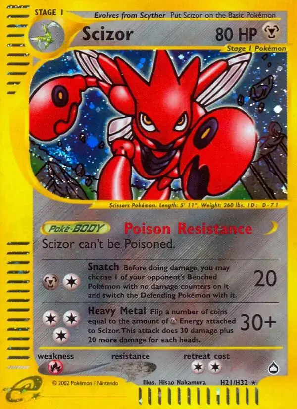 Scizor - Pokemon Aquapolis #H21