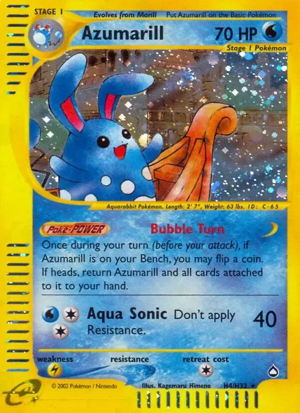 Azumarill - Pokemon Aquapolis #H4