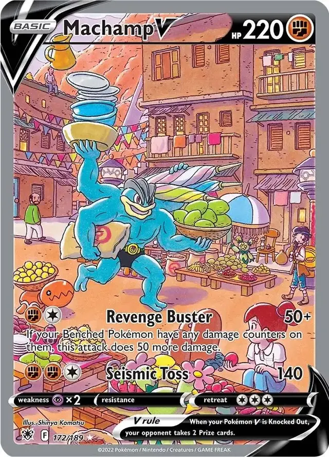 Pokemon Astral Radiance set - most valuable card artwork (Machamp V)