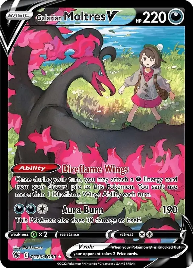 Galarian Moltres V - Pokemon Astral Radiance #TG20