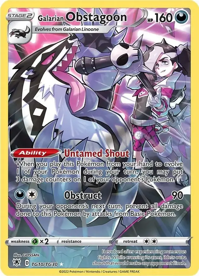 Galarian Obstagoon - Pokemon Astral Radiance #TG10