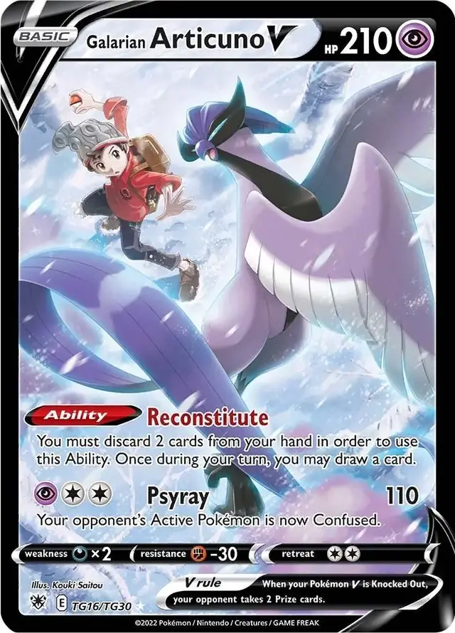 Galarian Articuno V - Pokemon Astral Radiance #TG16