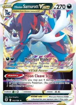 Hisuian Samurott VSTAR 102 - Pokemon Astral Radiance