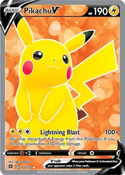 Pikachu V 157 - Pokemon Brilliant Stars