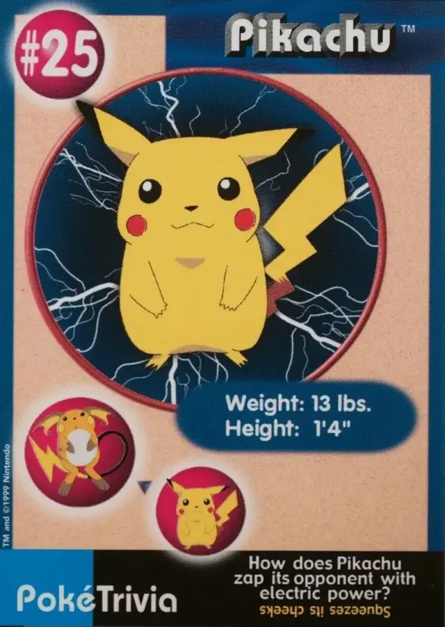Pikachu - Pokemon Burger King #25