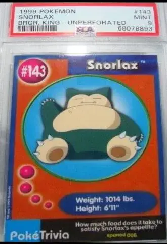 Snorlax - Pokemon Burger King #143