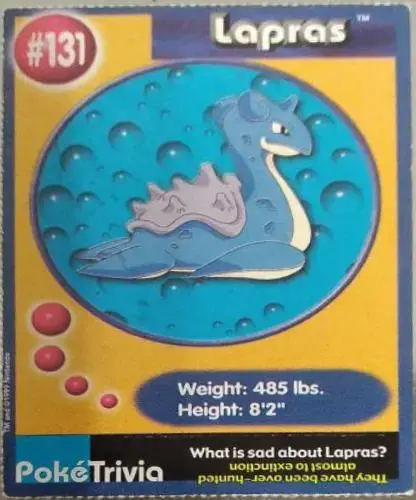 Lapras - Pokemon Burger King #131