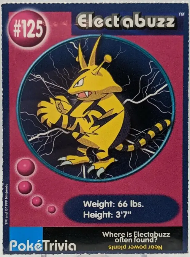Electabuzz - Pokemon Burger King #125