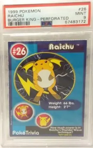 Raichu - Pokemon Burger King #26