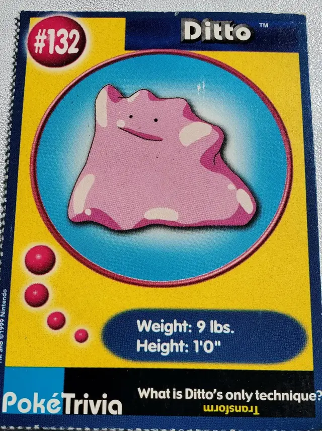 Ditto - Pokemon Burger King #132