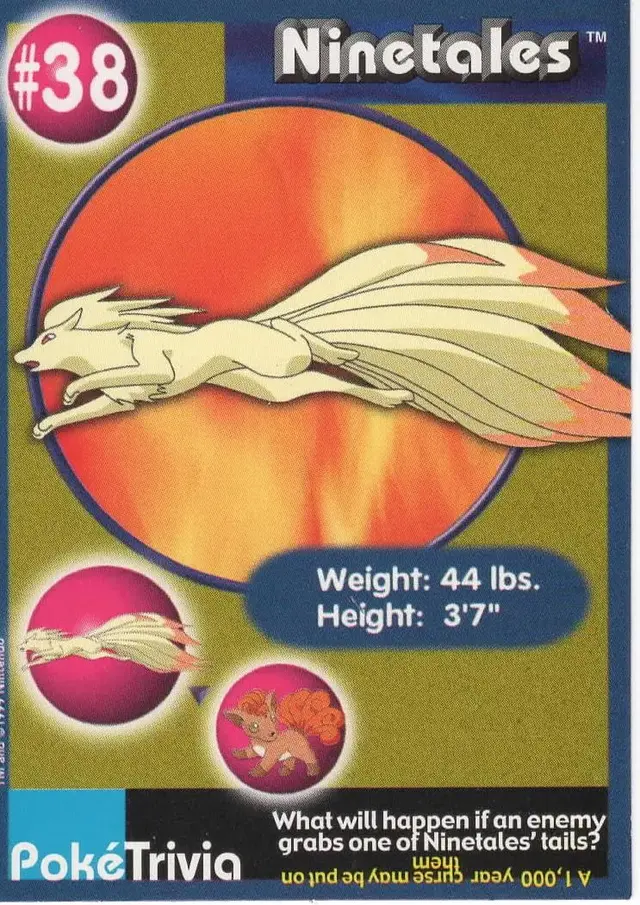 Ninetales - Pokemon Burger King #38