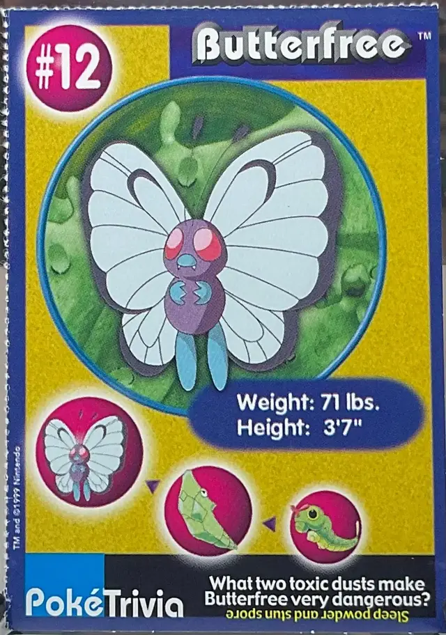 Butterfree - Pokemon Burger King #12