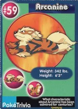 Arcanine - Pokemon Burger King #59