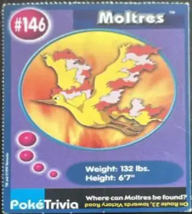 Moltres - Pokemon Burger King #146