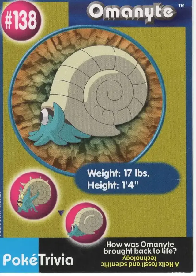 Omanyte - Pokemon Burger King #138