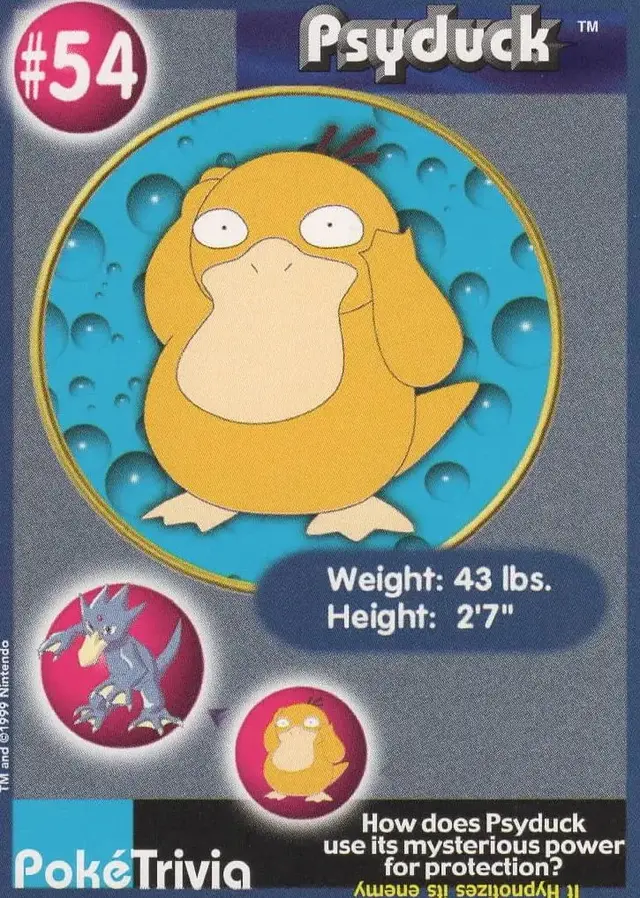 Psyduck - Pokemon Burger King #54