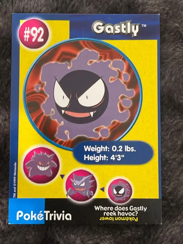 Gastly - Pokemon Burger King #92
