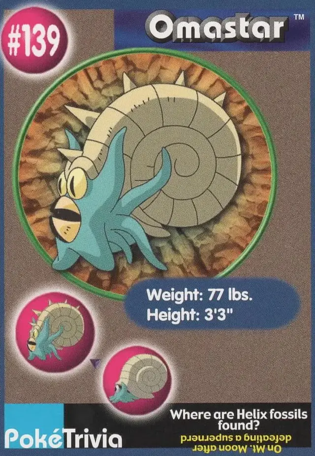 Omastar - Pokemon Burger King #139