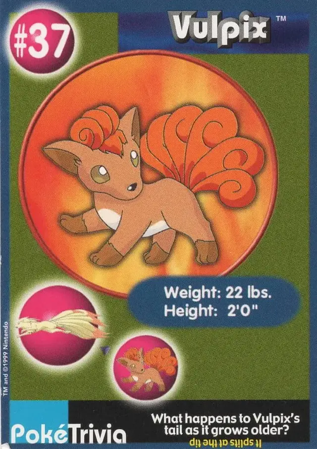 Vulpix - Pokemon Burger King #37