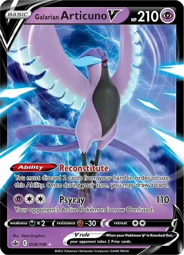 Galarian Articuno V - Pokemon Chilling Reign #58