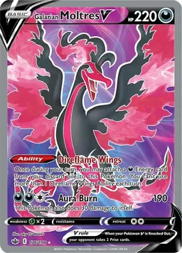 Galarian Moltres V 176 - Pokemon Chilling Reign