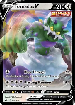Tornadus V 124 - Pokemon Chilling Reign