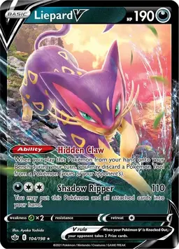 Liepard V 104 - Pokemon Chilling Reign
