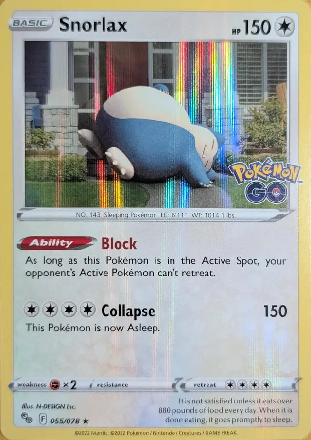 Snorlax [Holo] - Pokemon Go #55