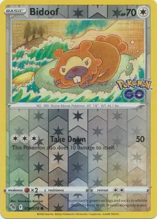 Bidoof [Reverse Holo] - Pokemon Go #59