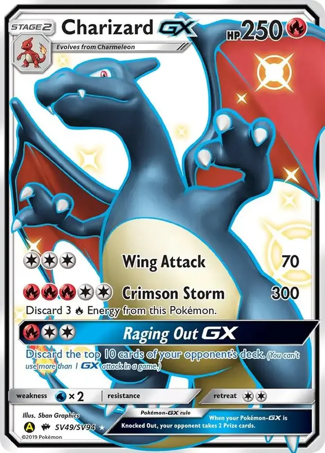 Charizard GX - Pokemon Hidden Fates #SV49