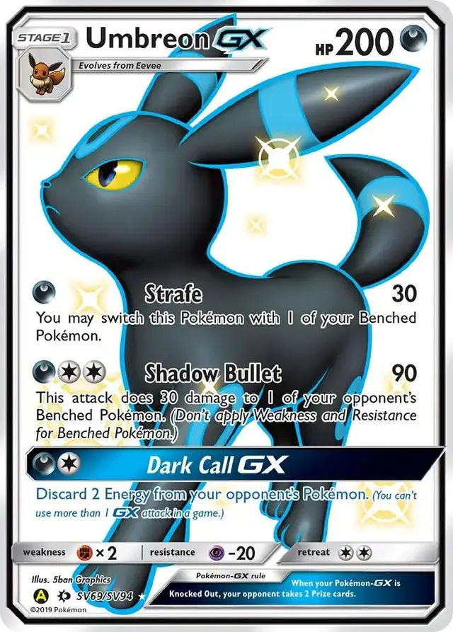 Umbreon GX - Pokemon Hidden Fates #SV69