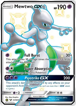 Mewtwo GX #SV59 - Pokemon Hidden Fates