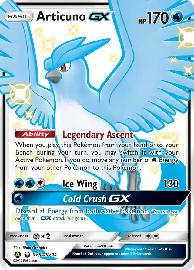 Articuno GX - Pokemon Hidden Fates #SV54