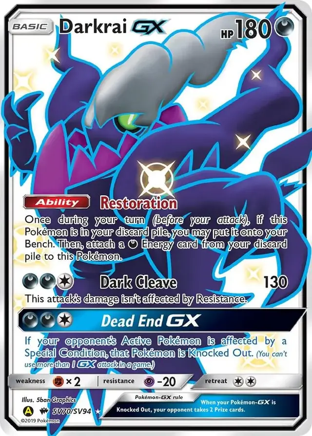 Darkrai GX - Pokemon Hidden Fates #SV70