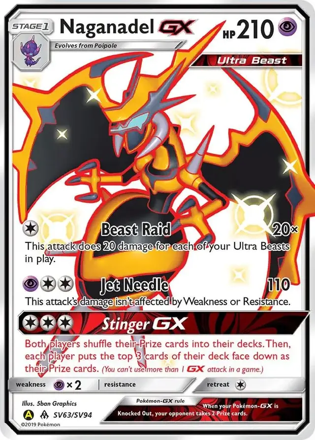 Naganadel GX - Pokemon Hidden Fates #SV63
