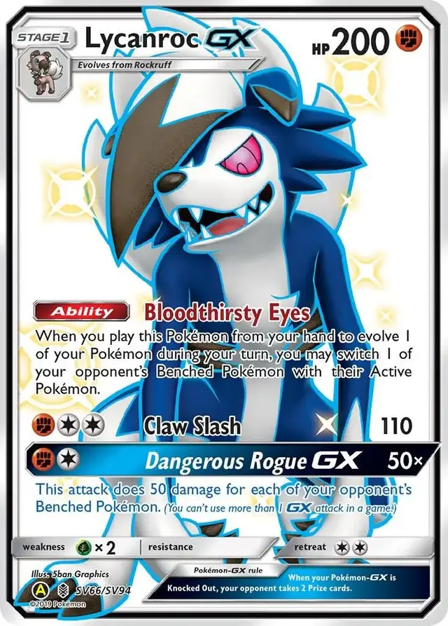 Lycanroc GX - Pokemon Hidden Fates #SV66
