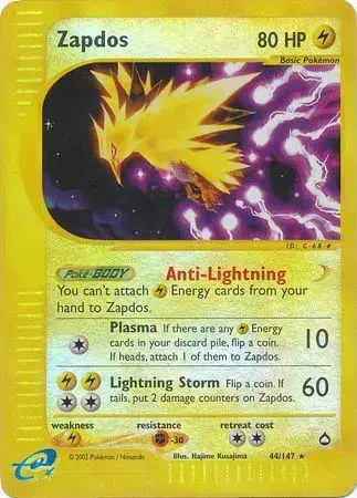 Zapdos [Reverse Holo] - Pokemon Aquapolis #44