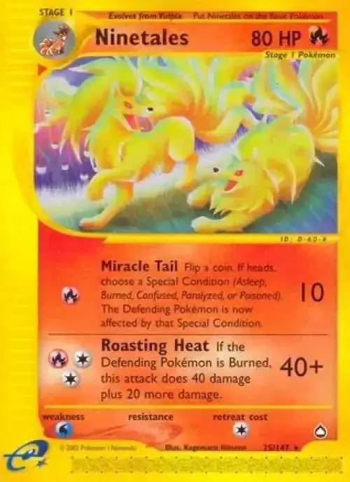 Ninetales [Reverse Holo] - Pokemon Aquapolis #25