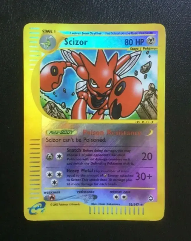 Scizor [Reverse Holo] - Pokemon Aquapolis #32